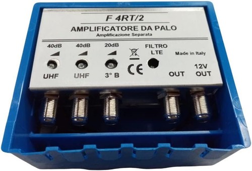 Pole antenna amplifier with - pole, tv